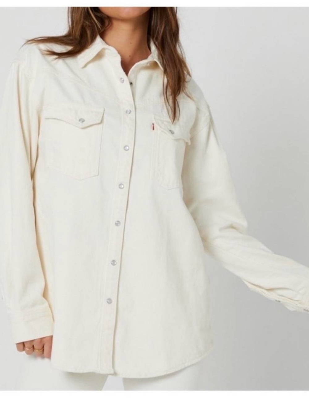 Levi's Iris cream canvas overshirt
